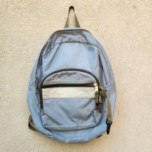 L.L. BEAN Backpack Blue Padded Straps Back To School College Travel Day Hike